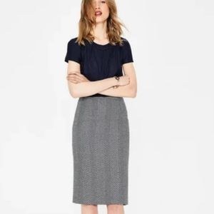 Boden Freya Herringbone pencil skirt